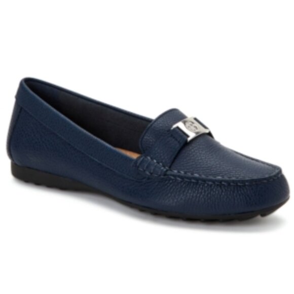 NWOT Giani Bernini Women's Dailyn Memory Foam Slip on Loafers - Navy Leather - Picture 7 of 7